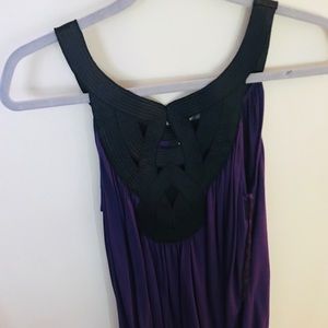 Express purple and black tank top